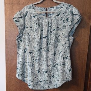 Leaf Print Women's Top